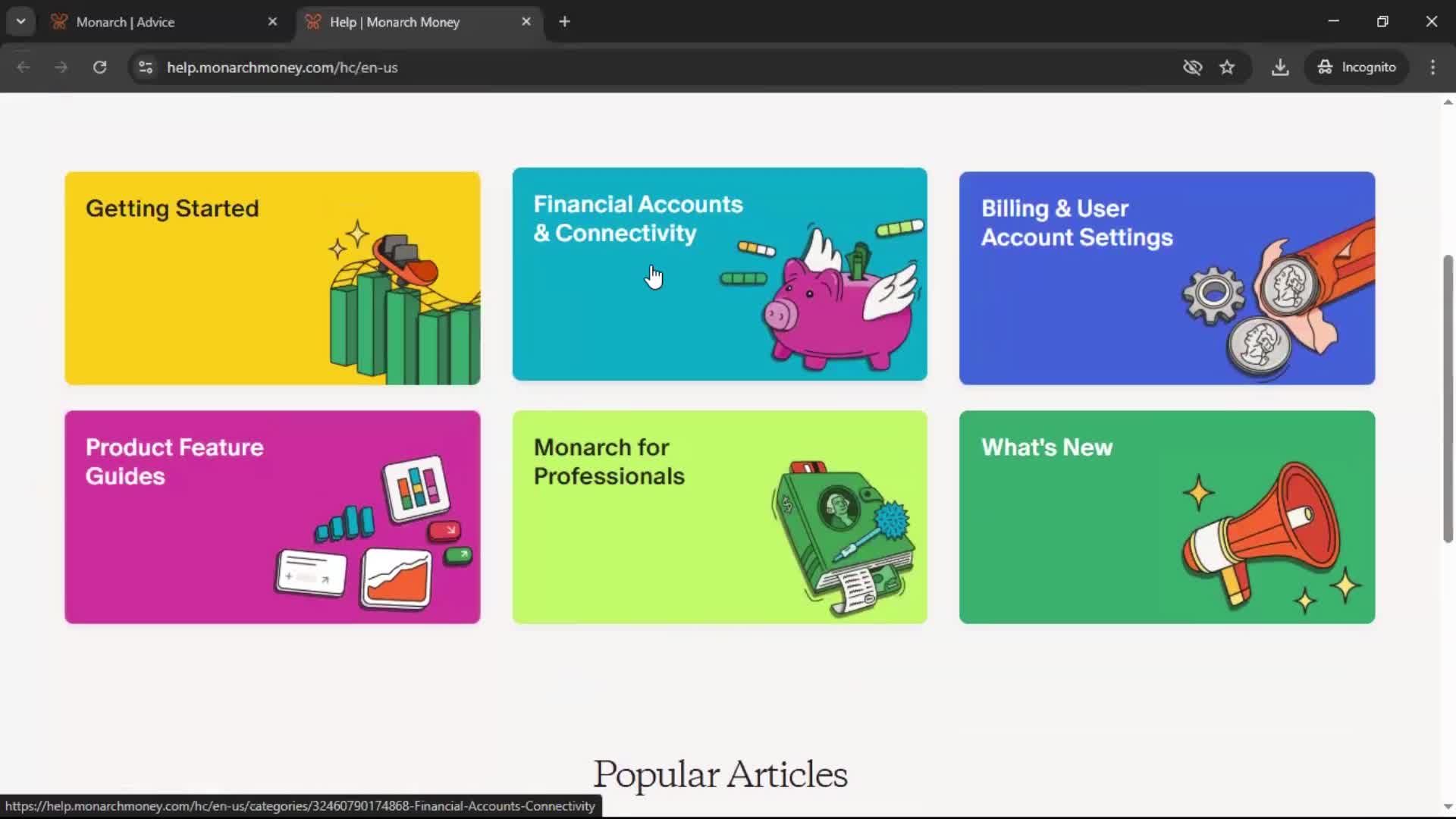 General browsing screenshot