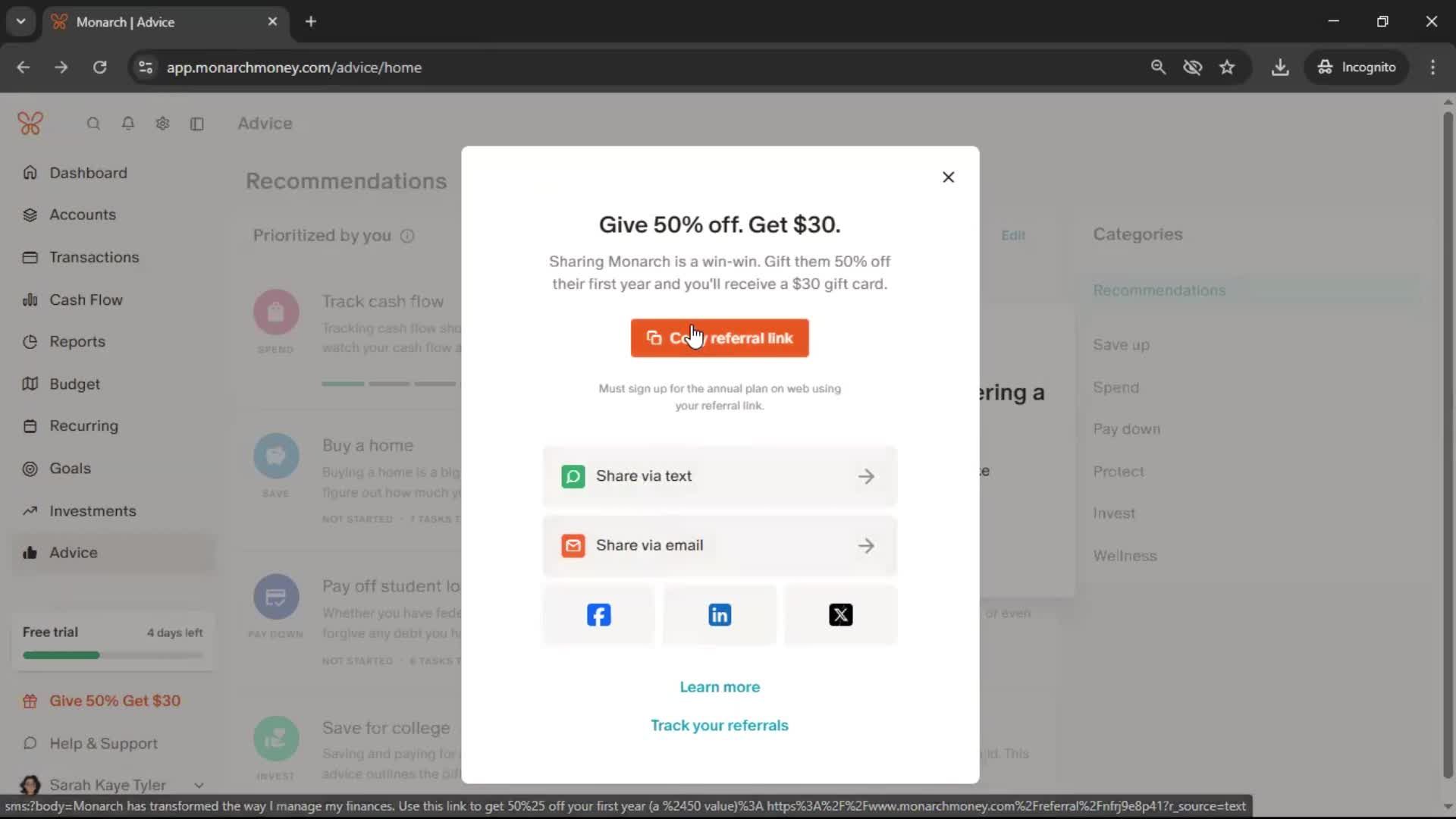 General browsing screenshot