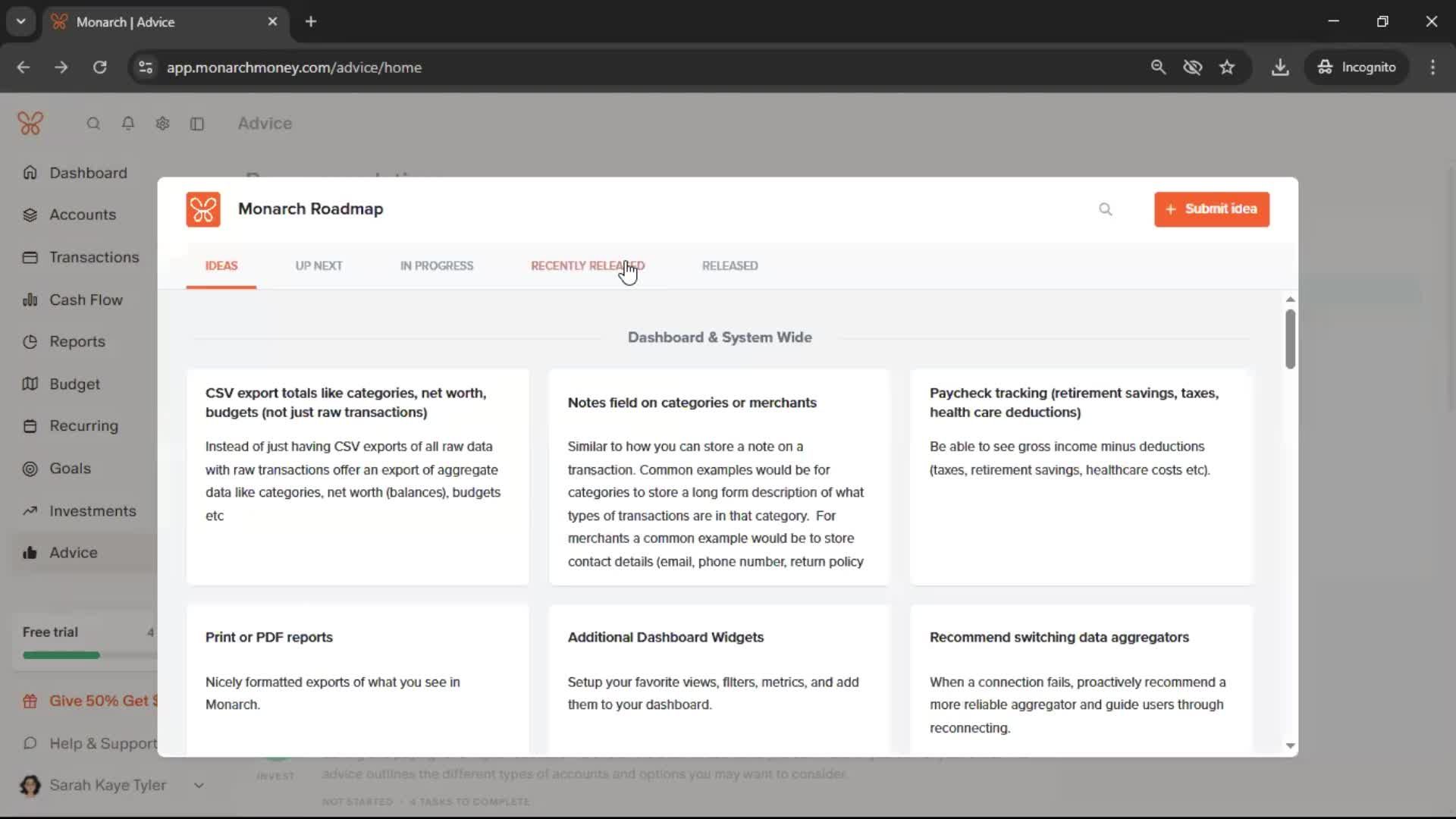 General browsing screenshot