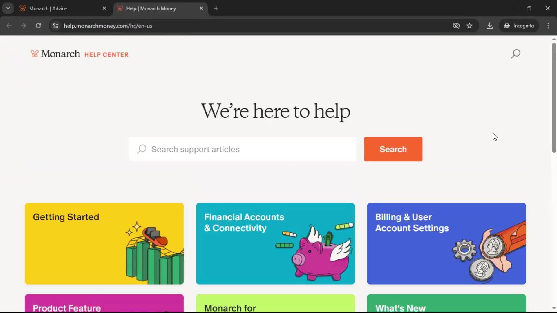 General browsing screenshot