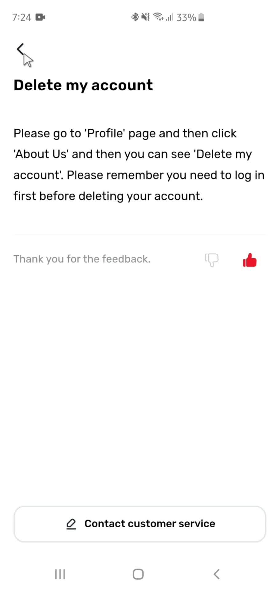 Help center screenshot