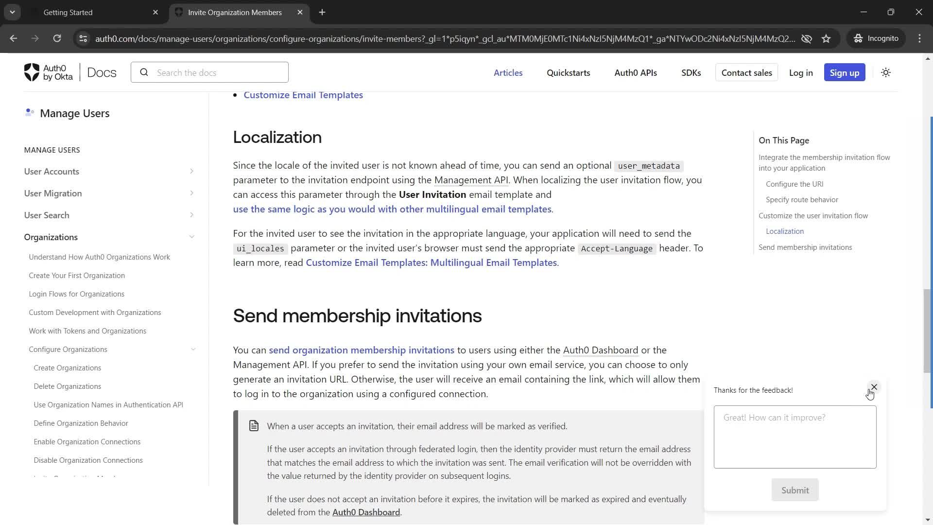 Help center screenshot