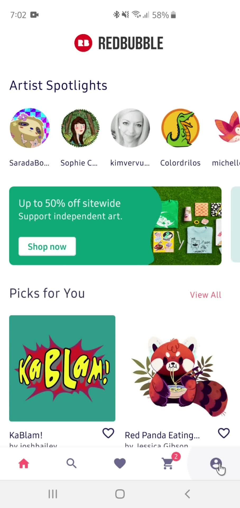 Help center screenshot