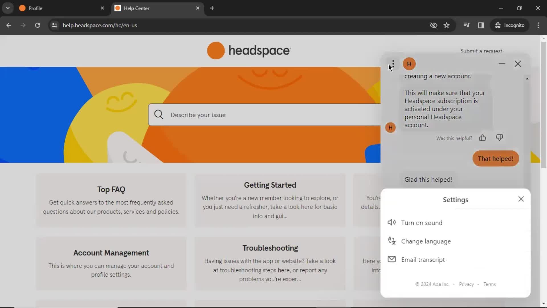 Help center on Headspace video thumbnail