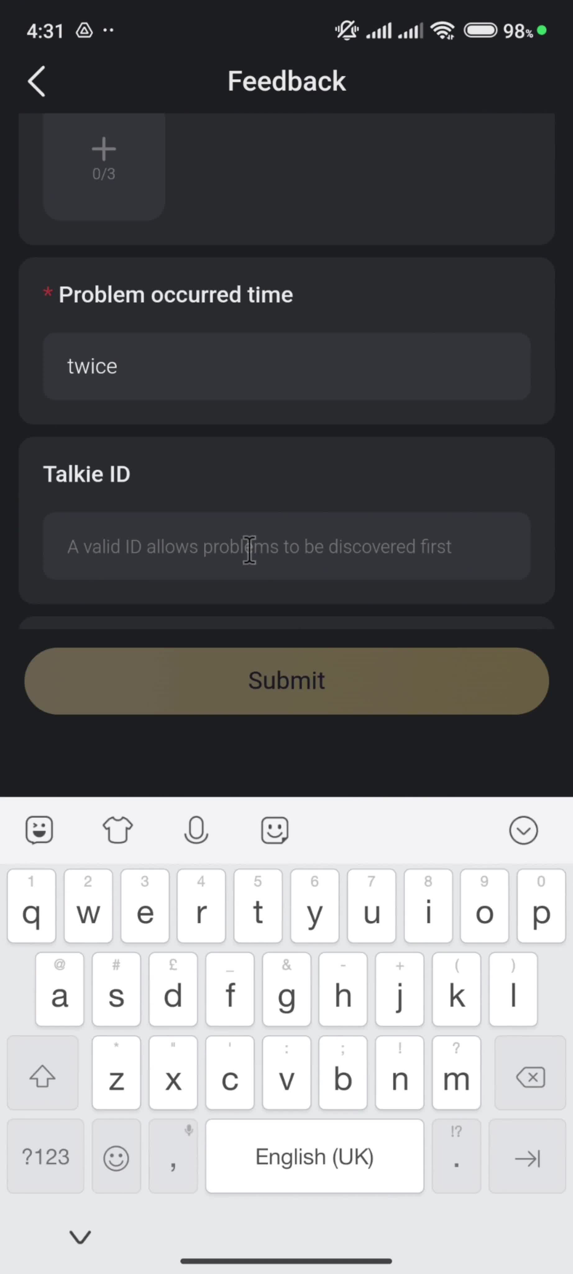 Help center screenshot