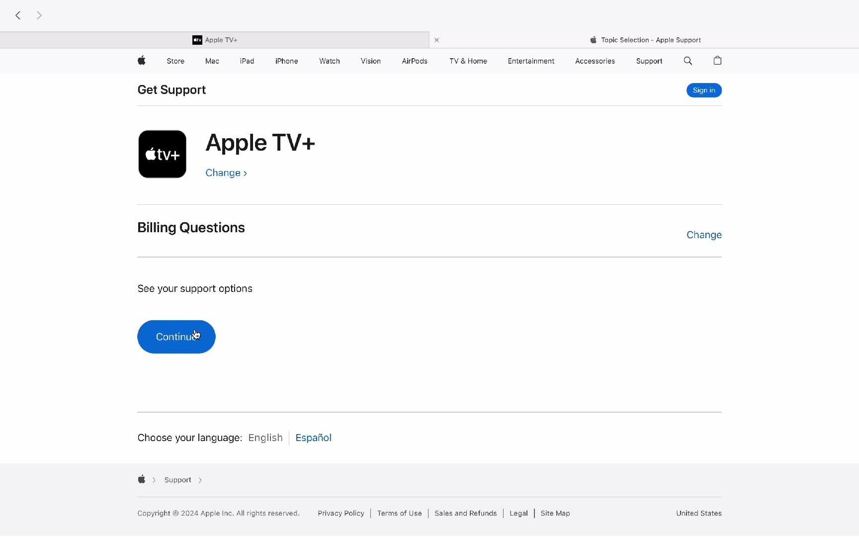 Help center on Apple TV video thumbnail