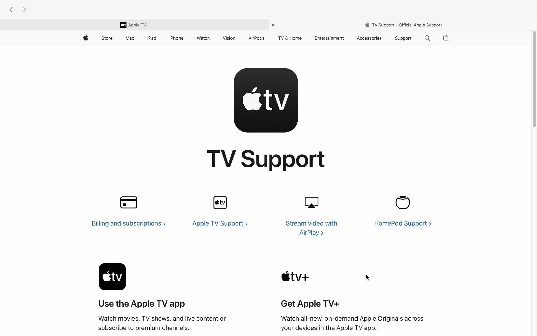 Help center on Apple TV video thumbnail