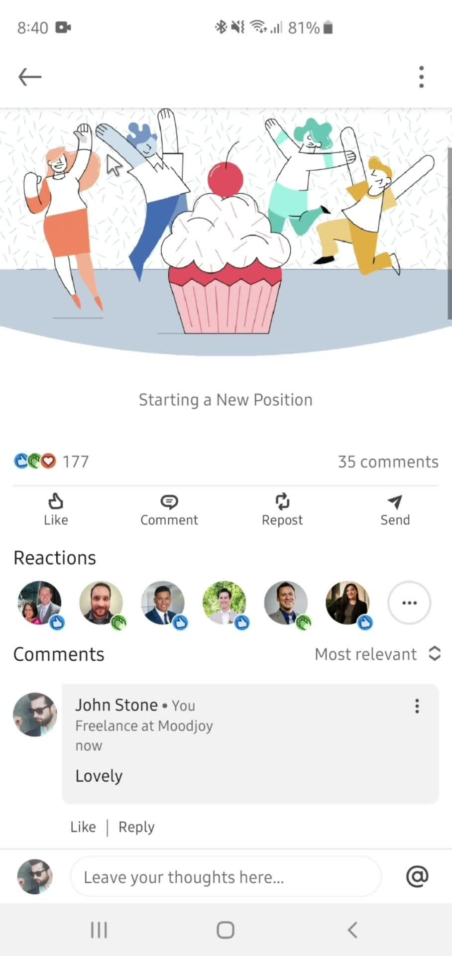 Commenting screenshot