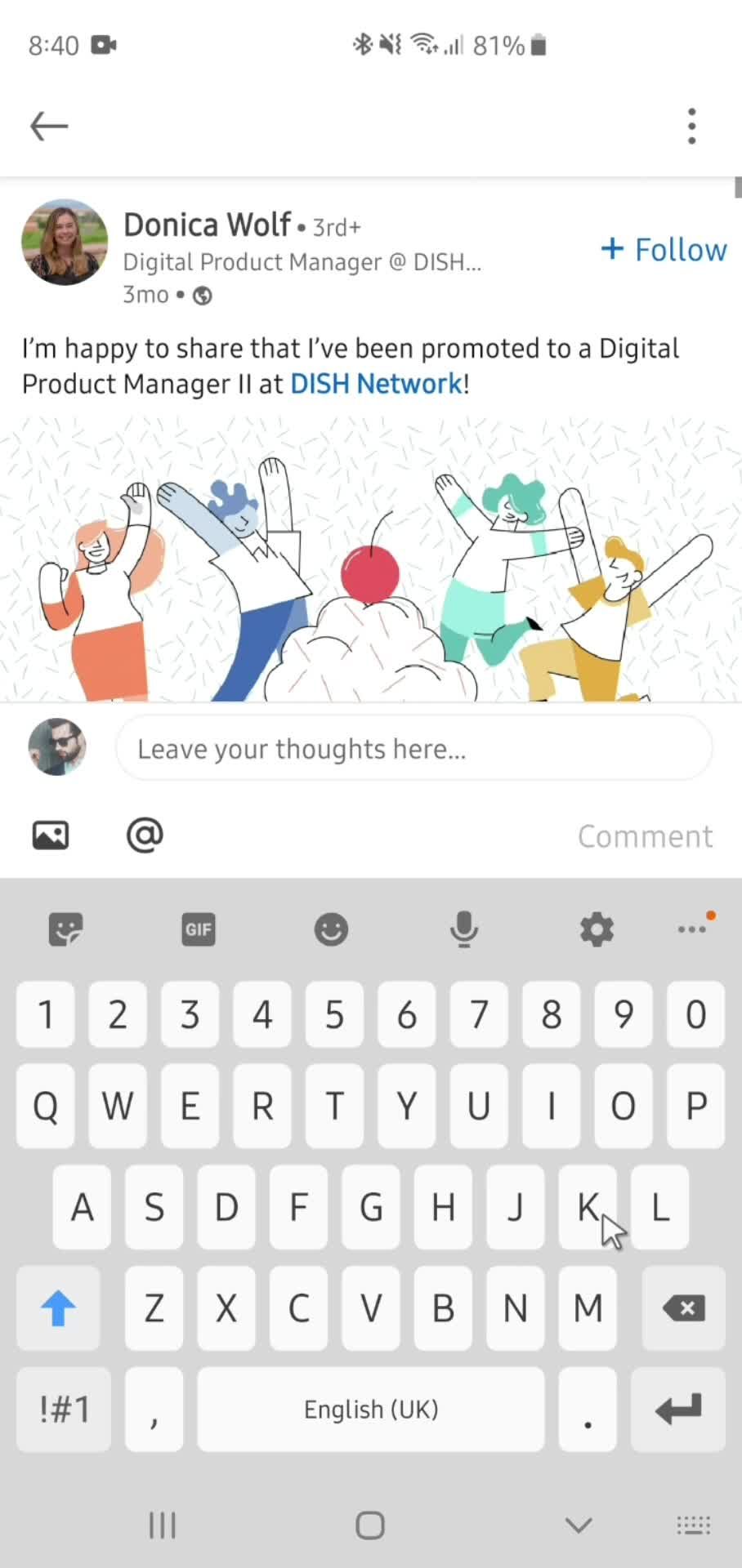 Commenting screenshot