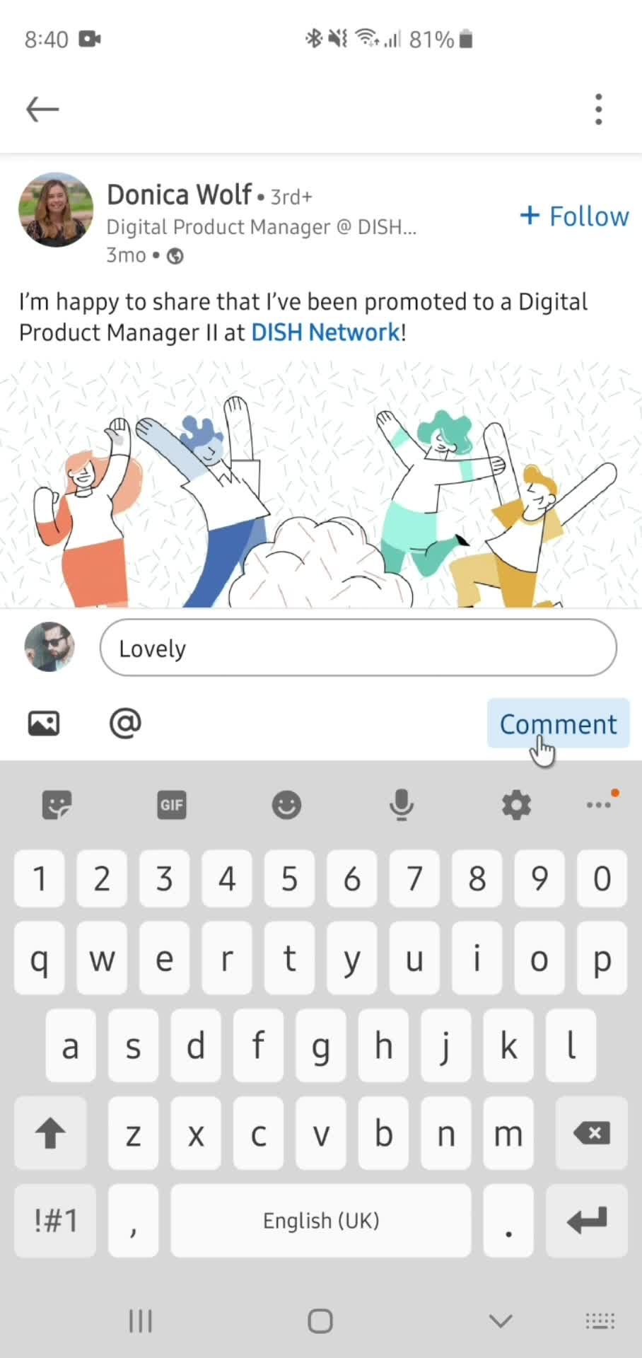 Commenting screenshot