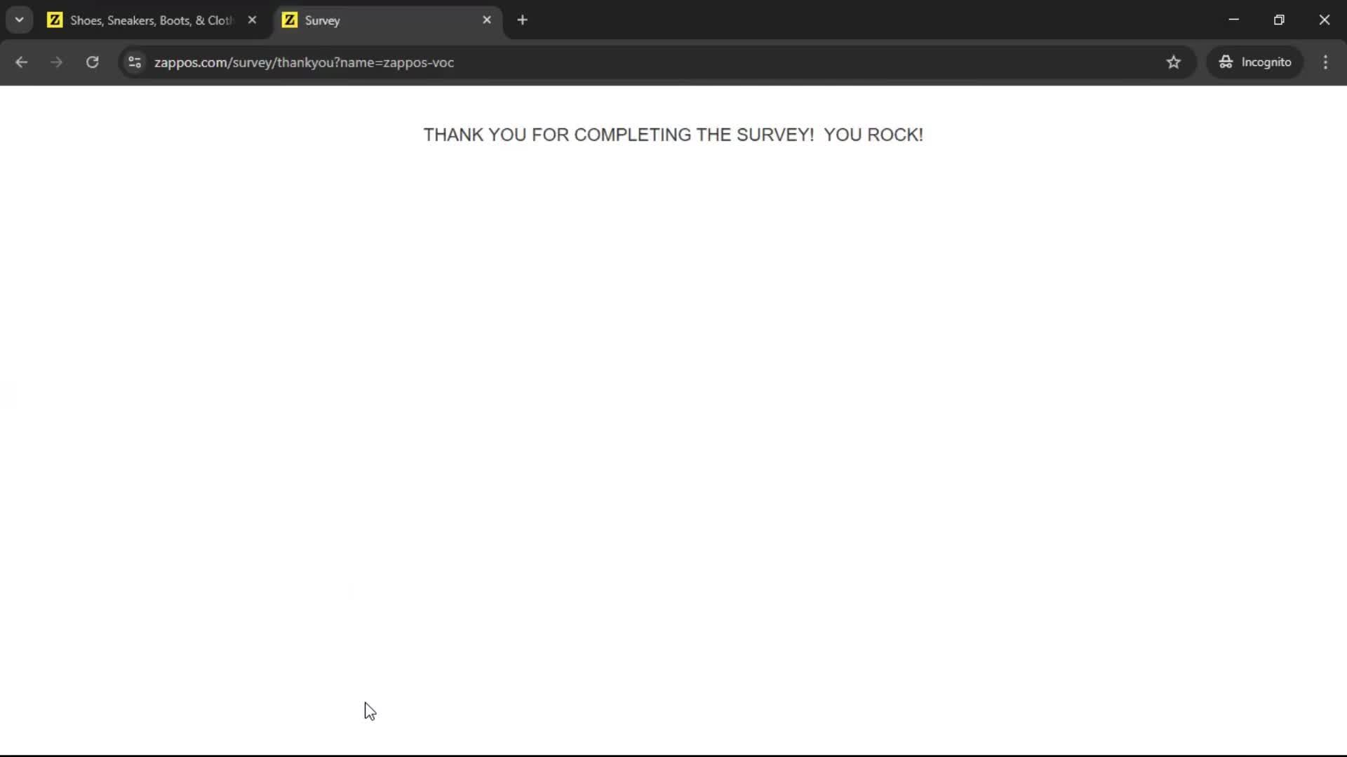Giving feedback screenshot