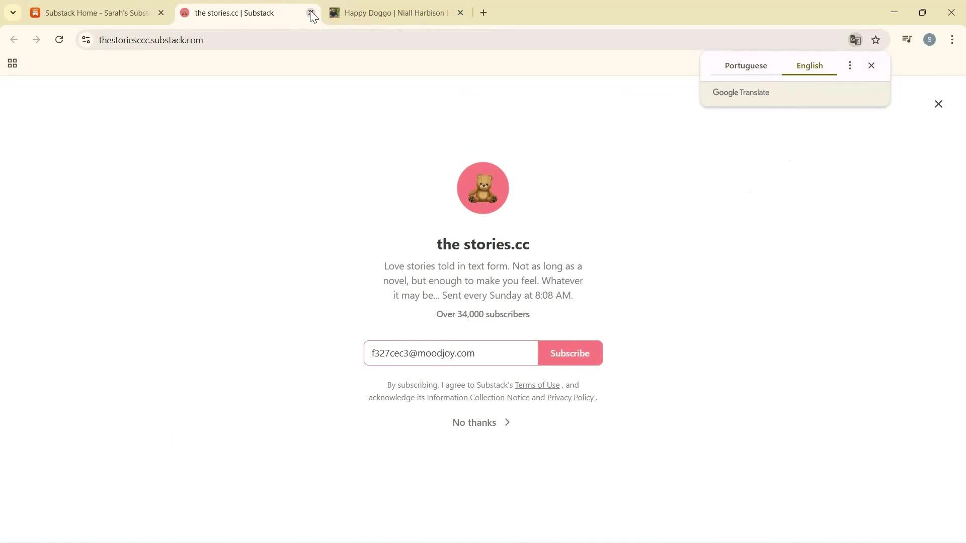 Recommendations screenshot