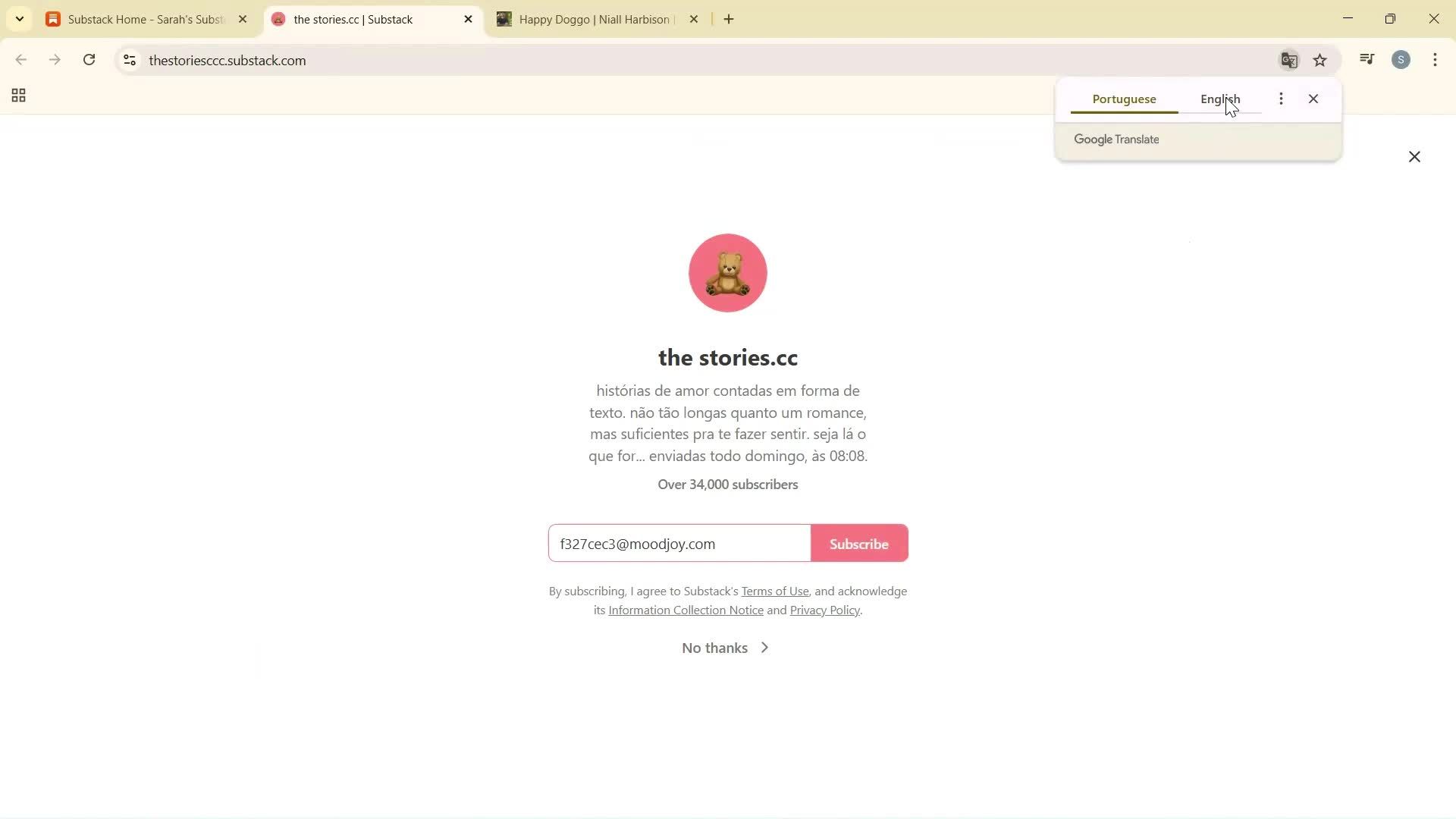 Recommendations screenshot