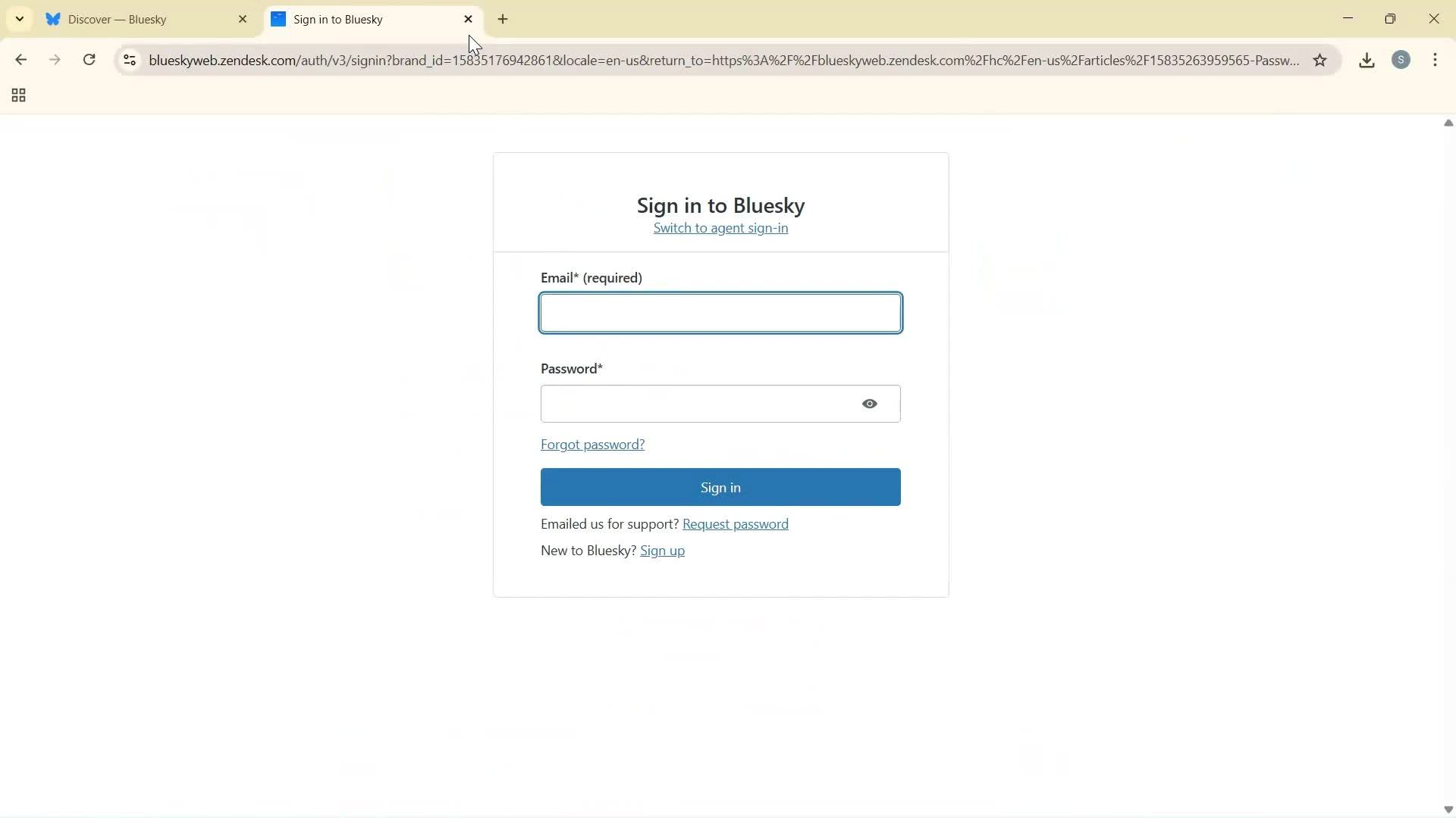 Help center screenshot