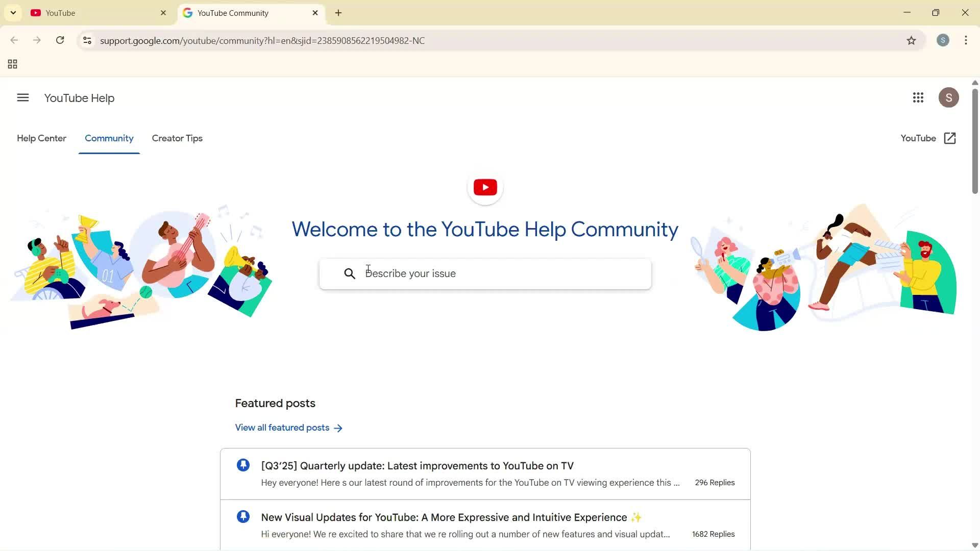Help center screenshot