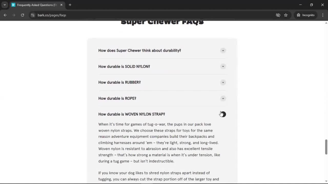 Help center screenshot