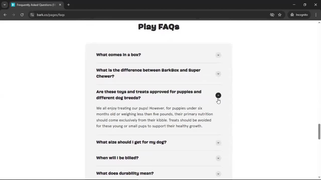 Help center screenshot