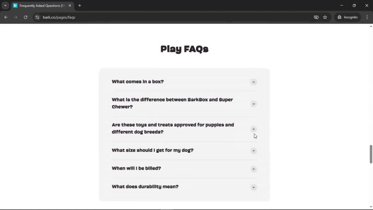 Help center screenshot