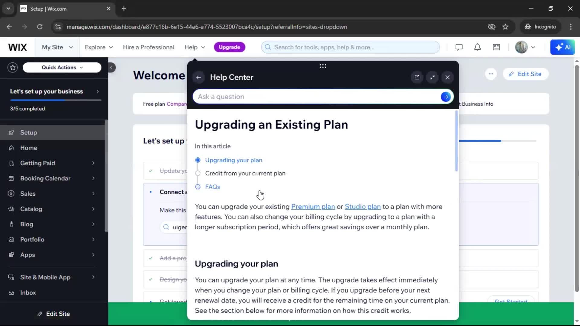 Help center on Wix video thumbnail