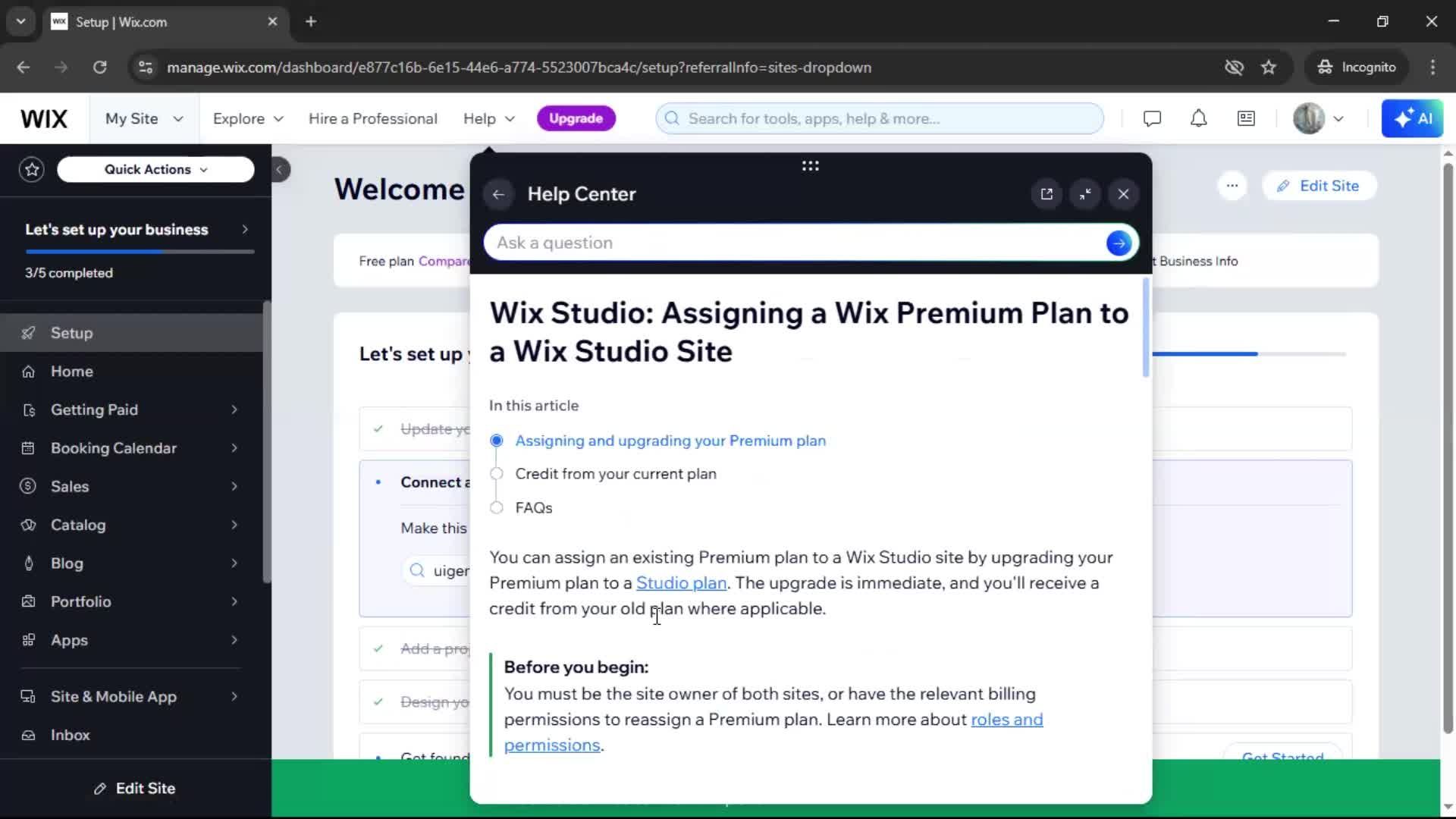 Help center on Wix video thumbnail