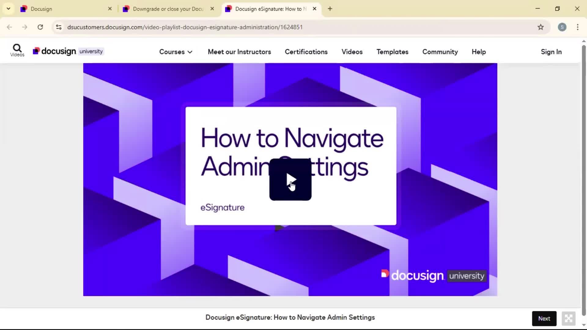 Help center on Docusign video thumbnail