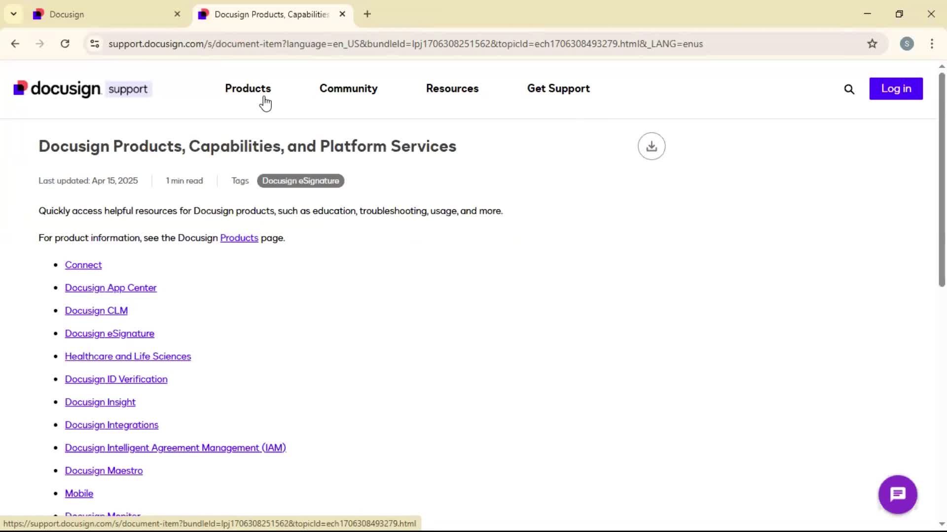 Help center on Docusign video thumbnail