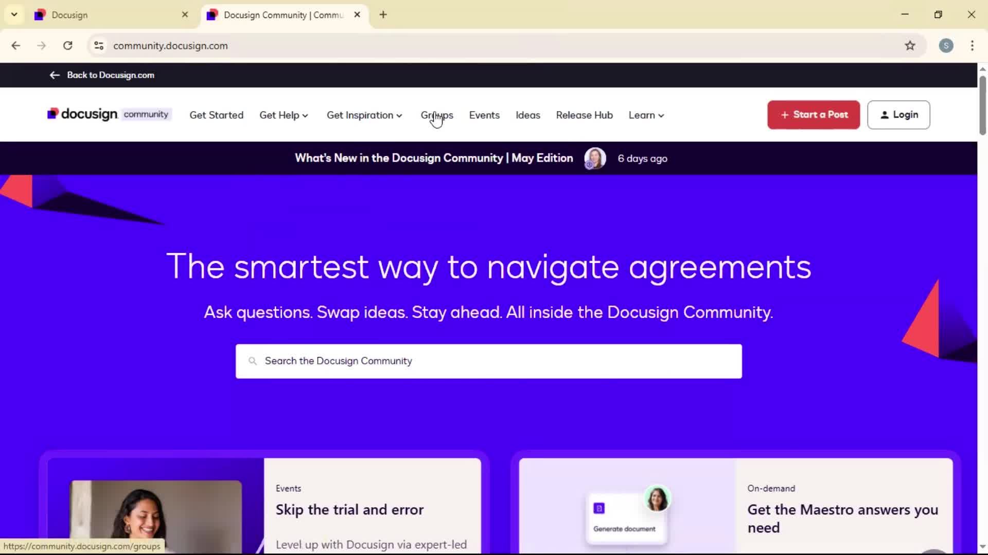 Help center screenshot
