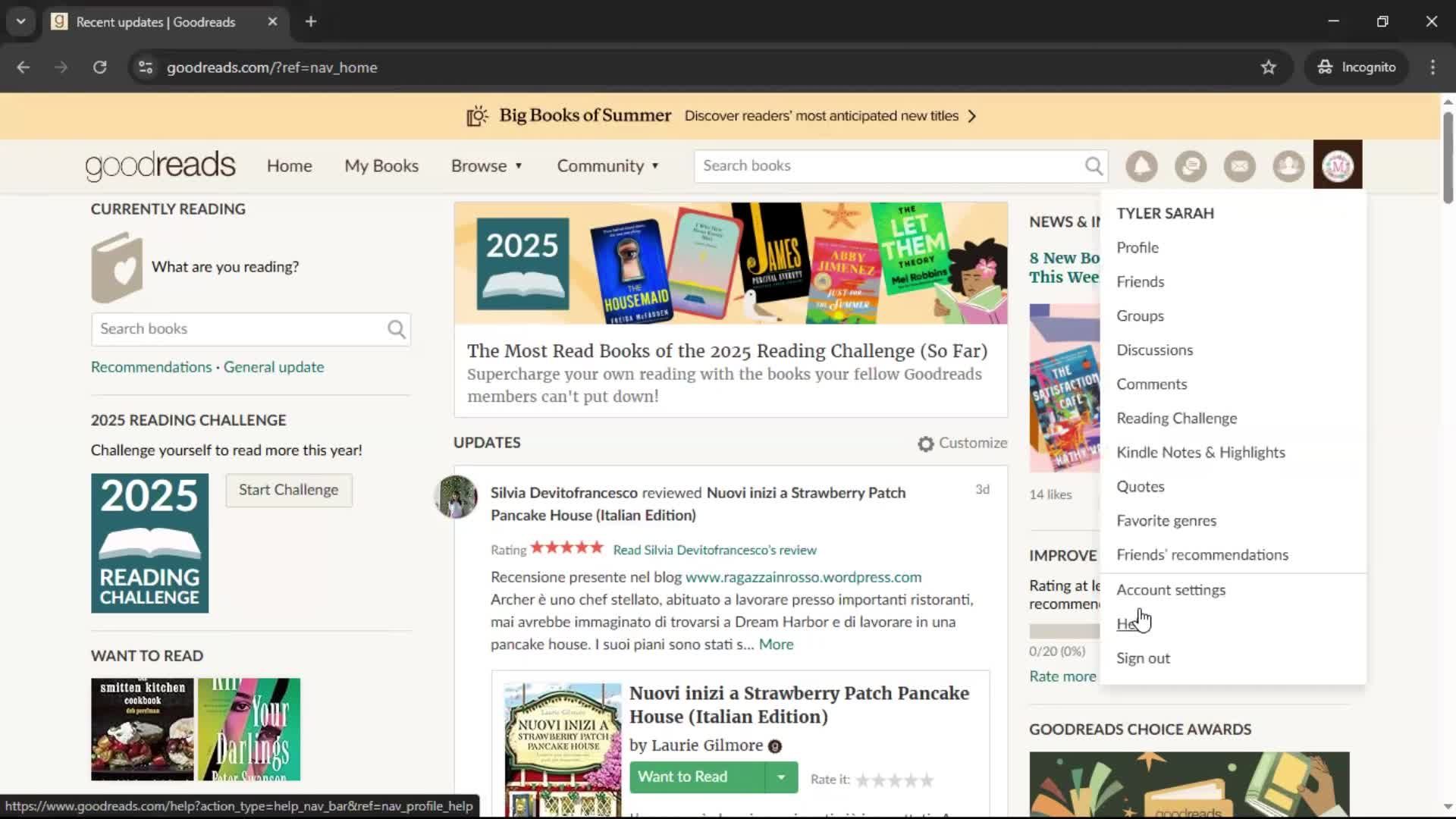 Help center screenshot
