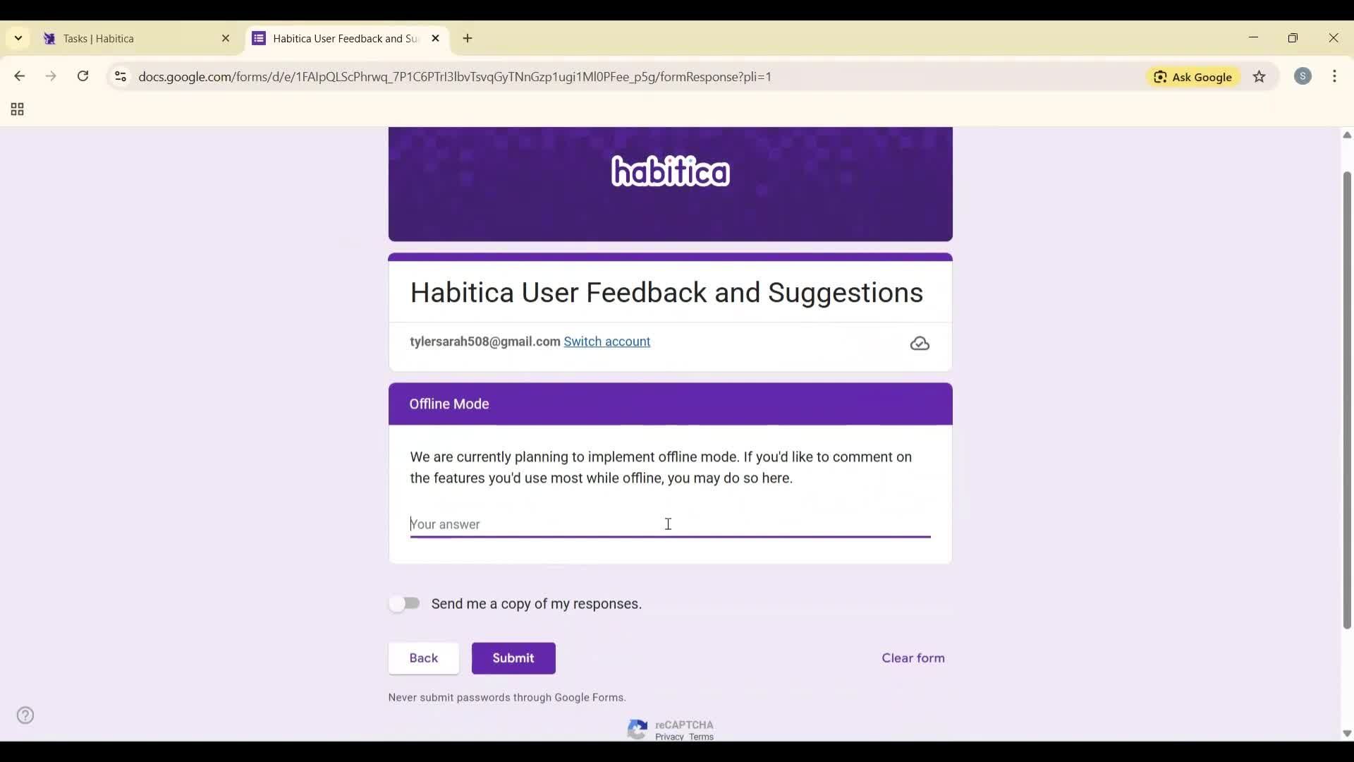 Help center screenshot