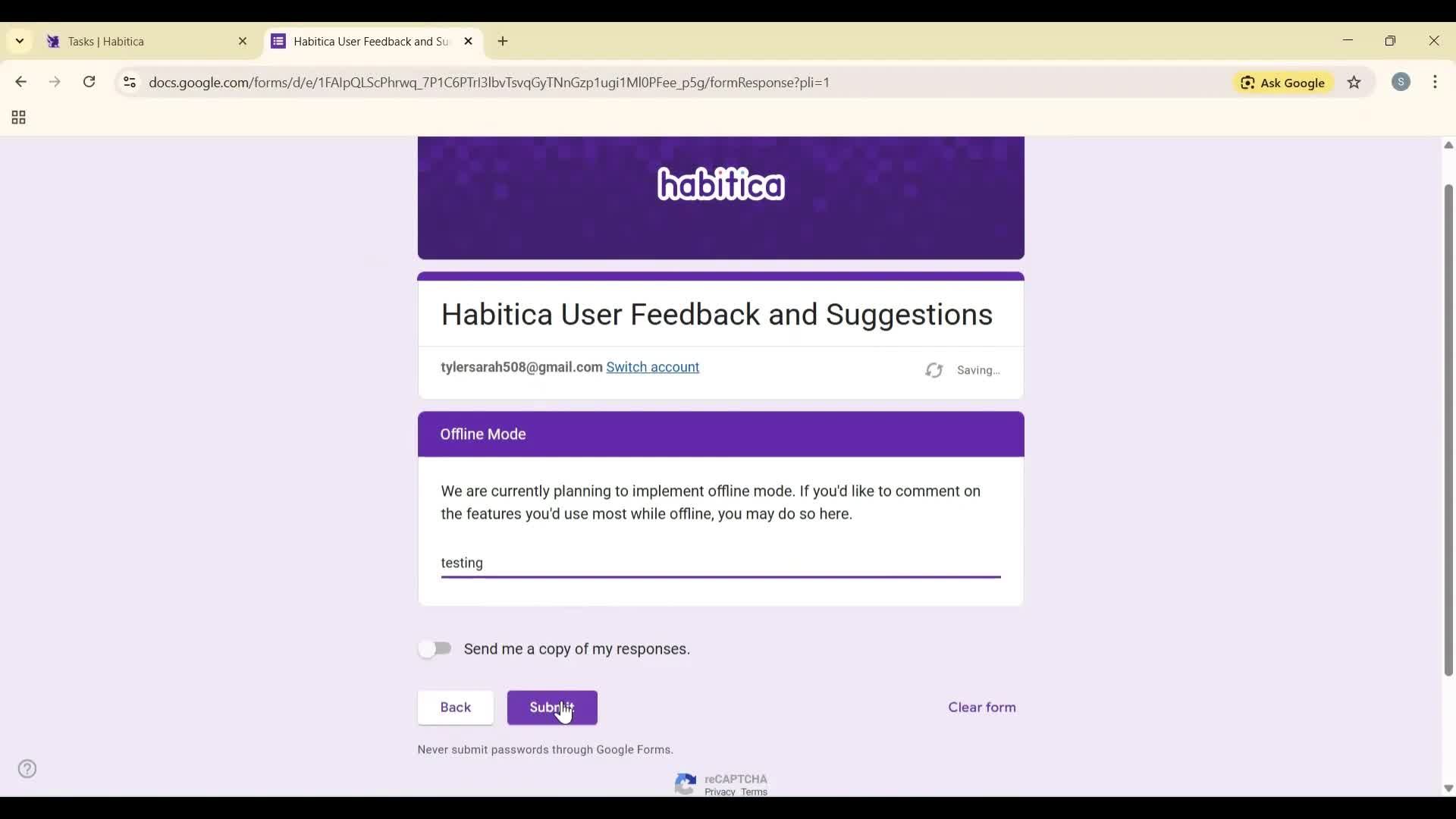 Help center screenshot