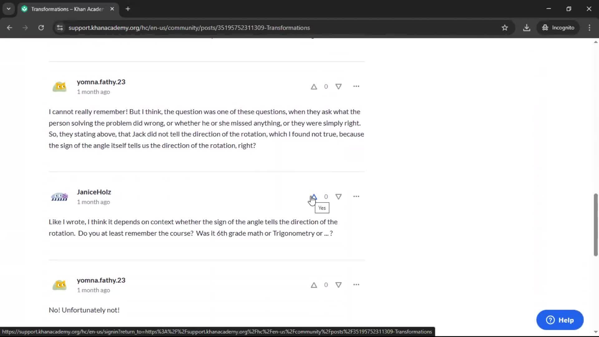 Help center screenshot