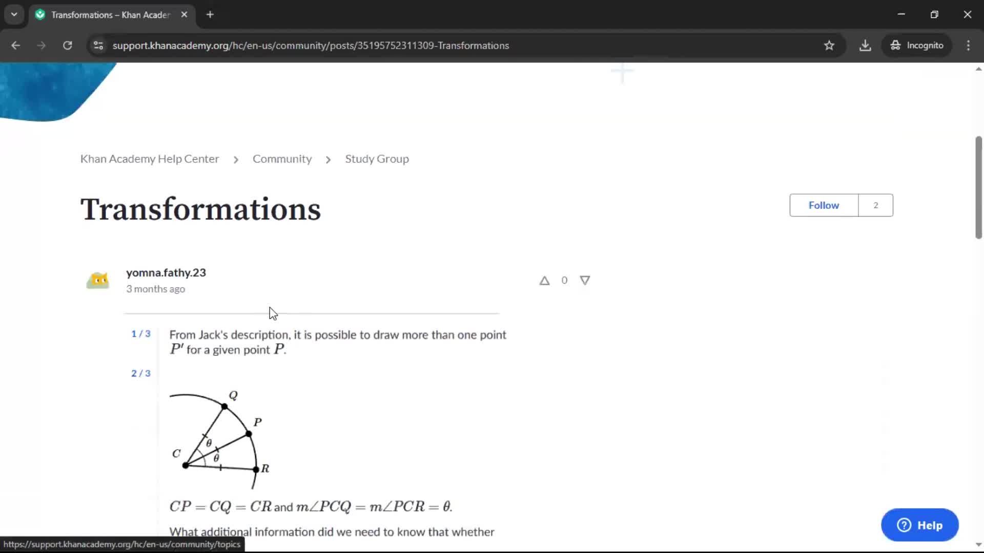 Help center screenshot