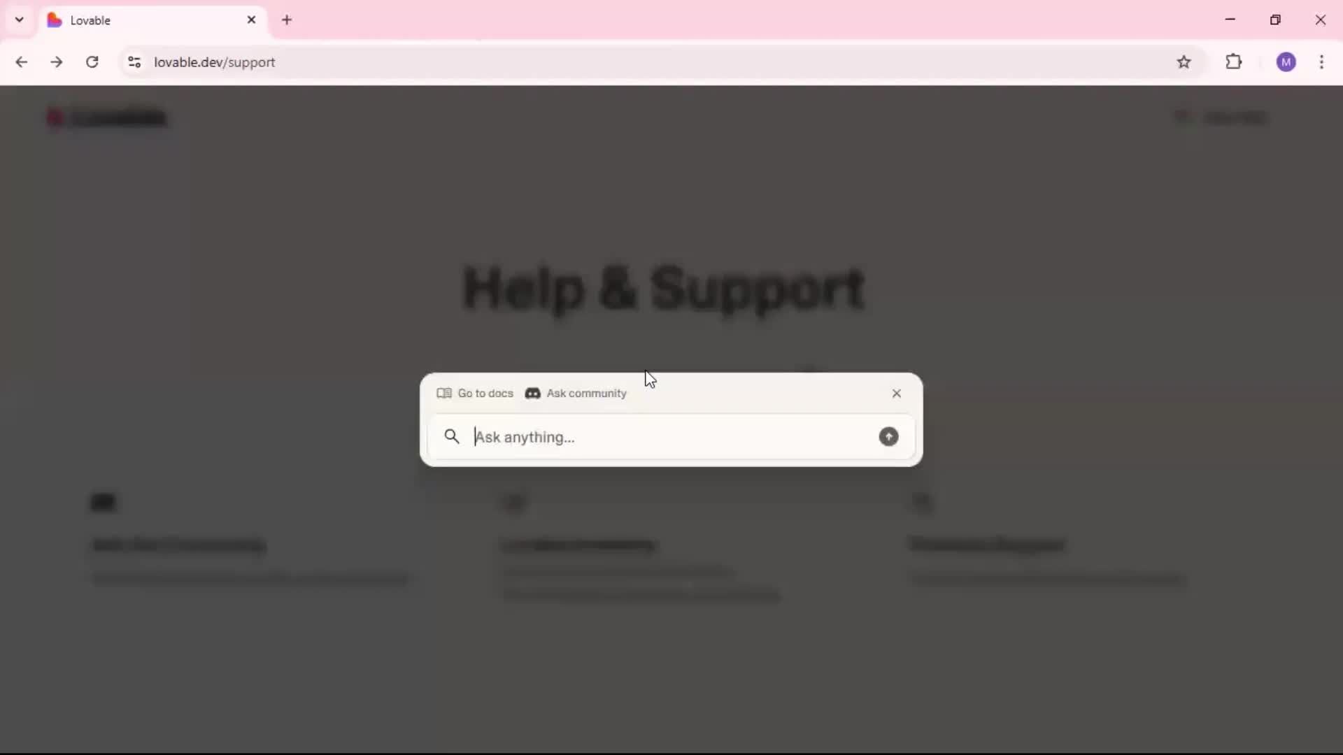 Help center screenshot