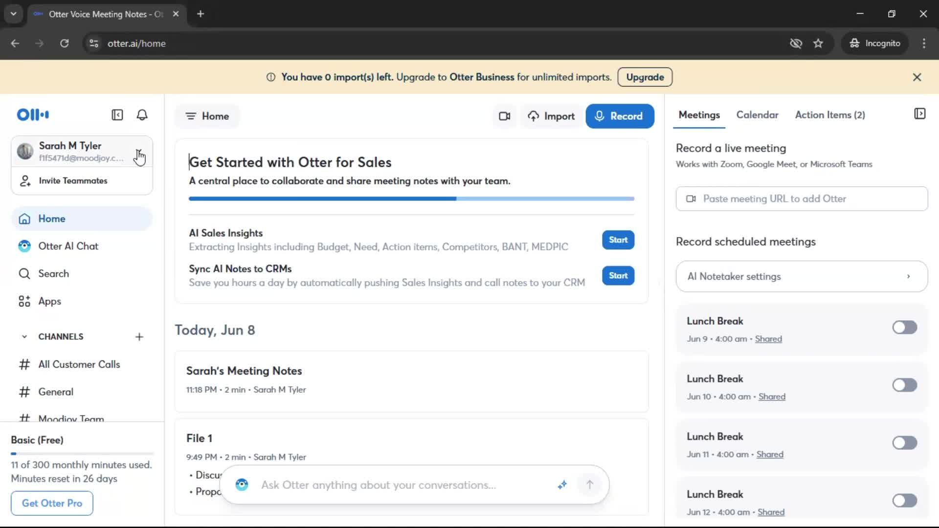 Help center screenshot