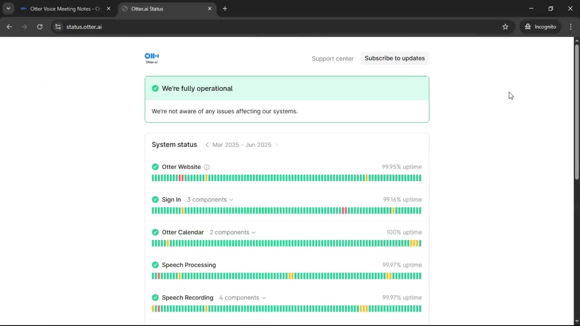 Help center screenshot