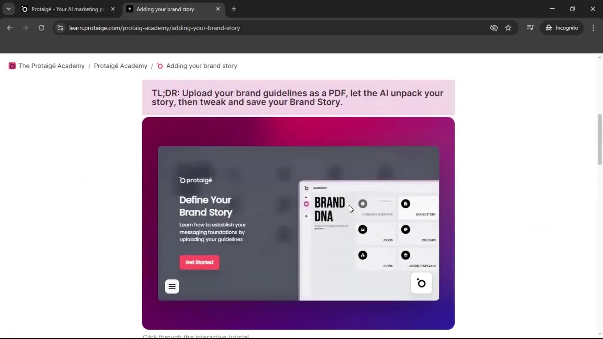 Help center screenshot