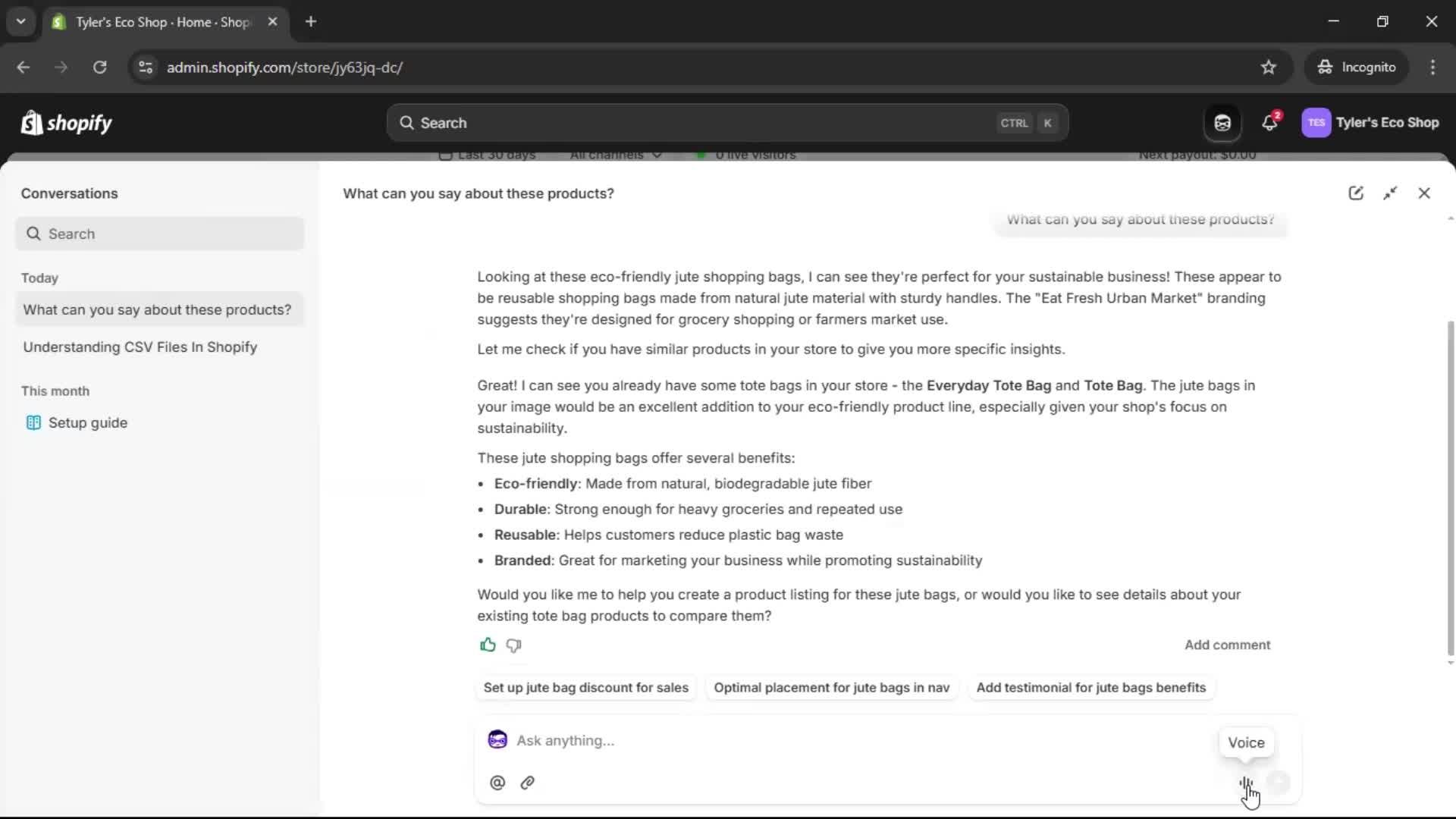 Help center screenshot