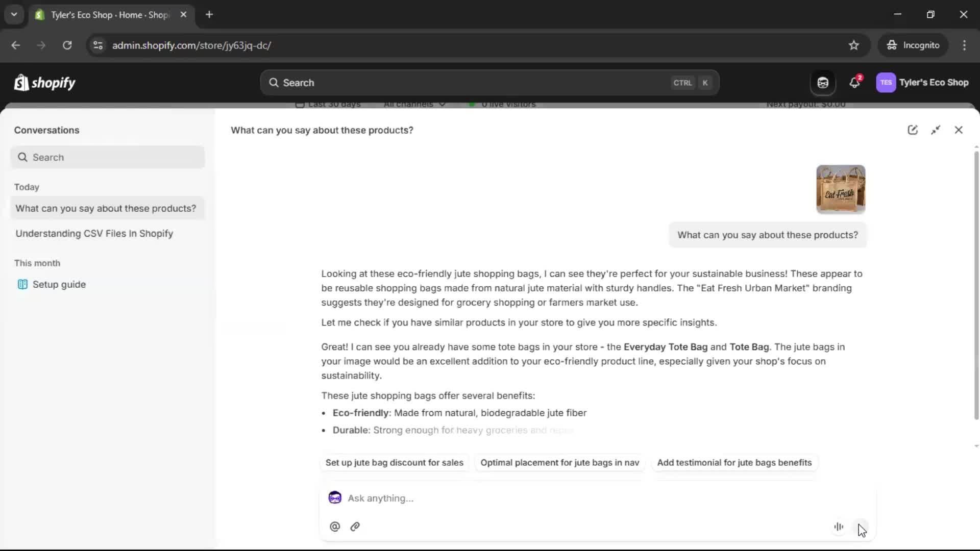 Help center screenshot