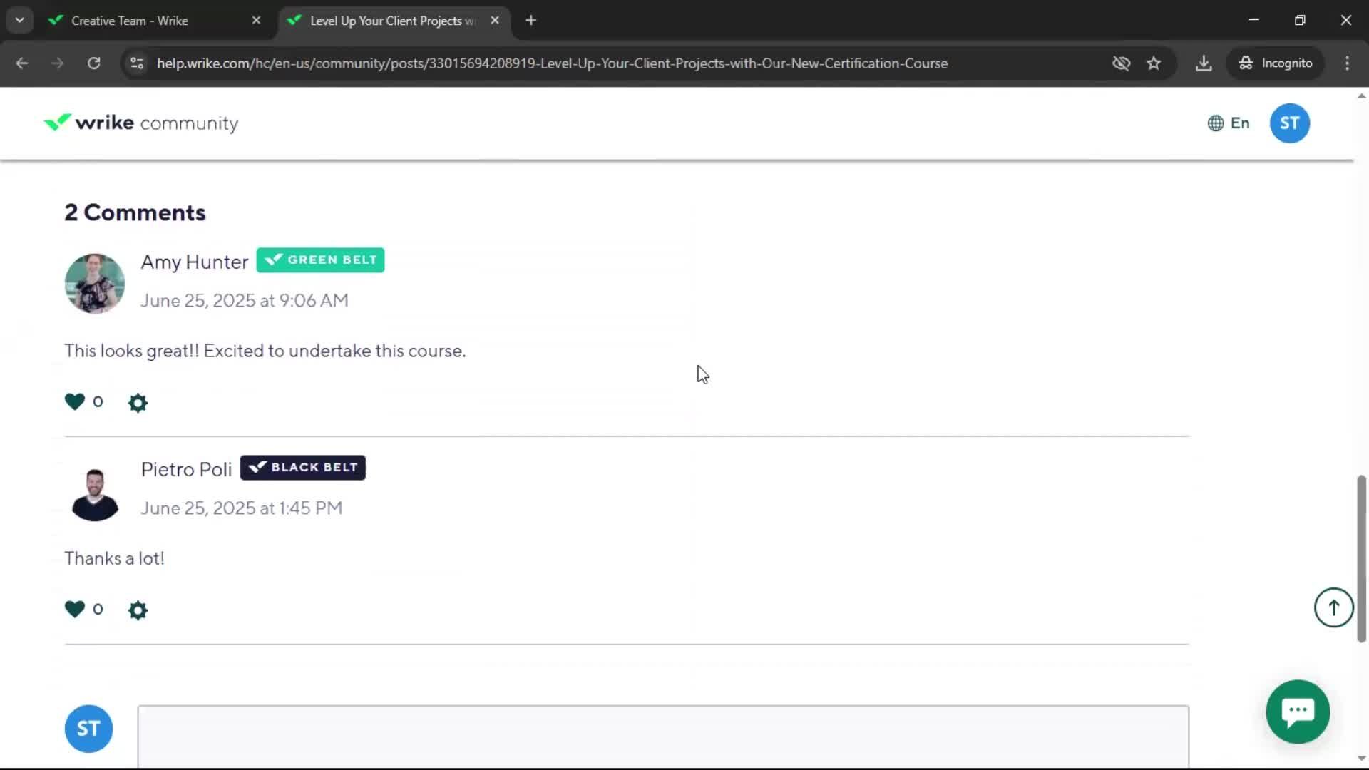 Help center screenshot