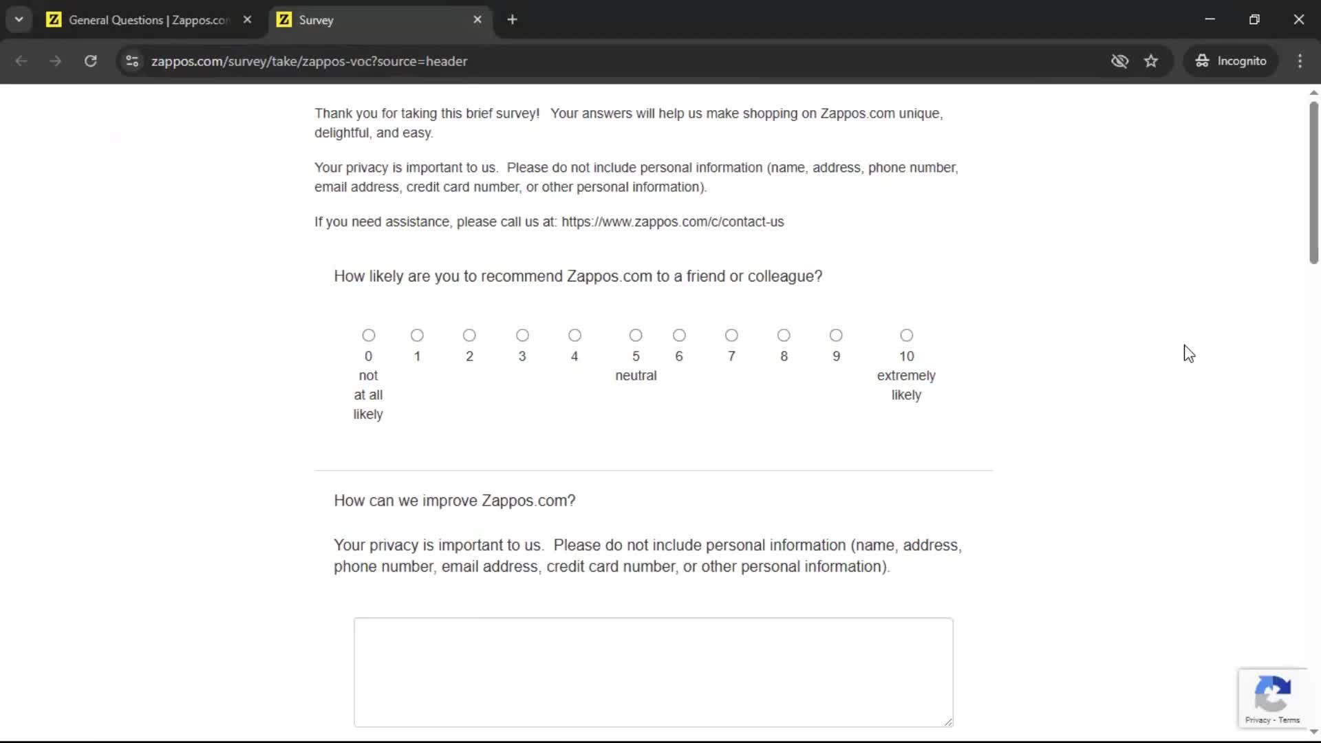 Help center screenshot
