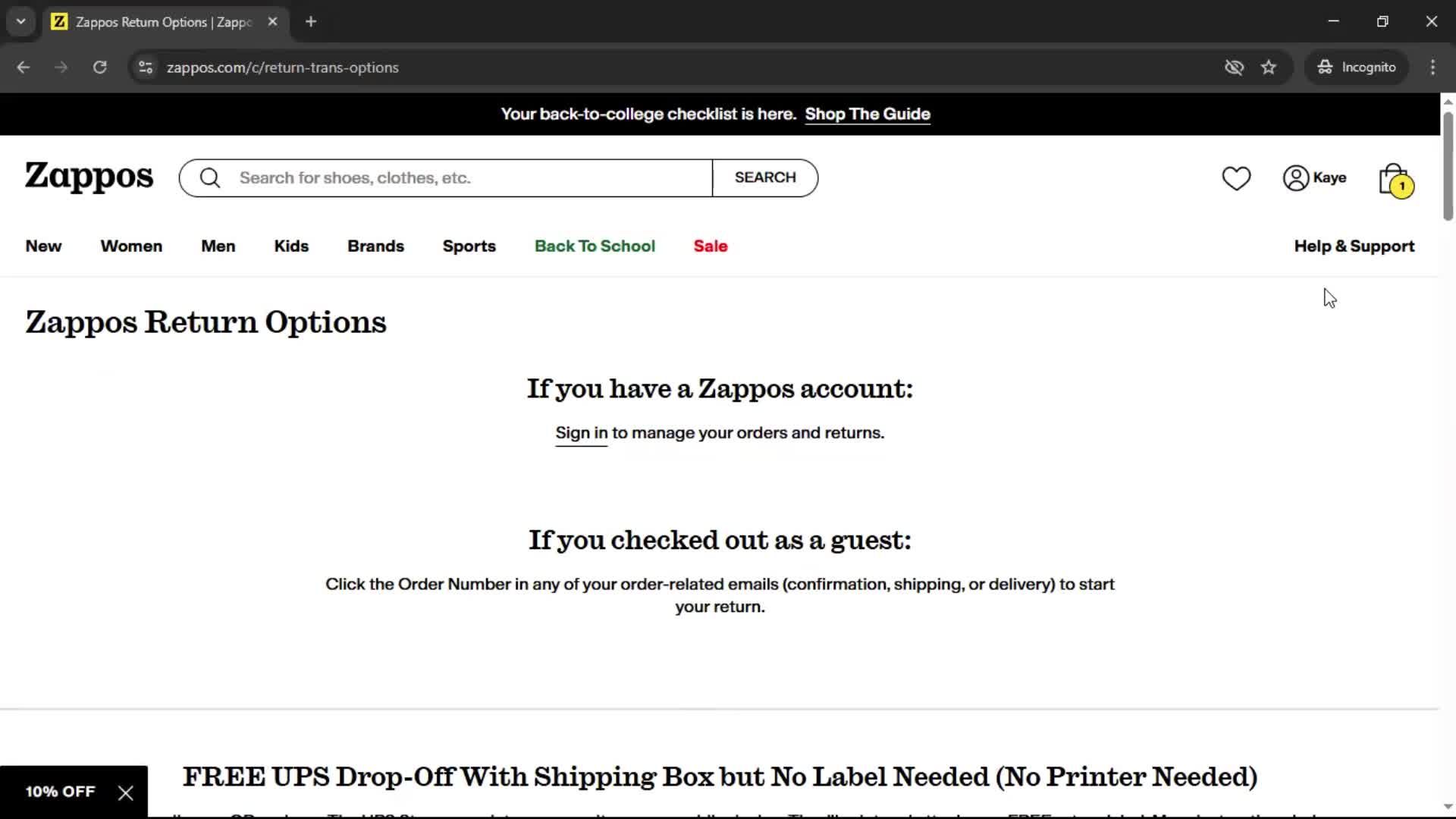Help center on Zappos video thumbnail