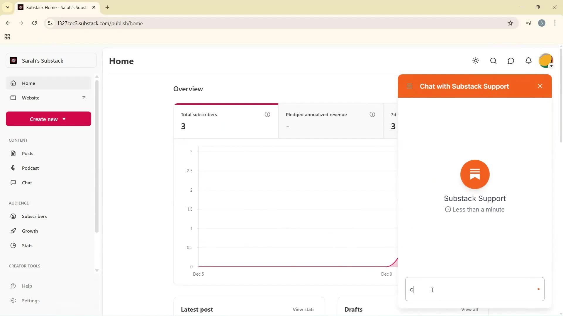 Help center screenshot