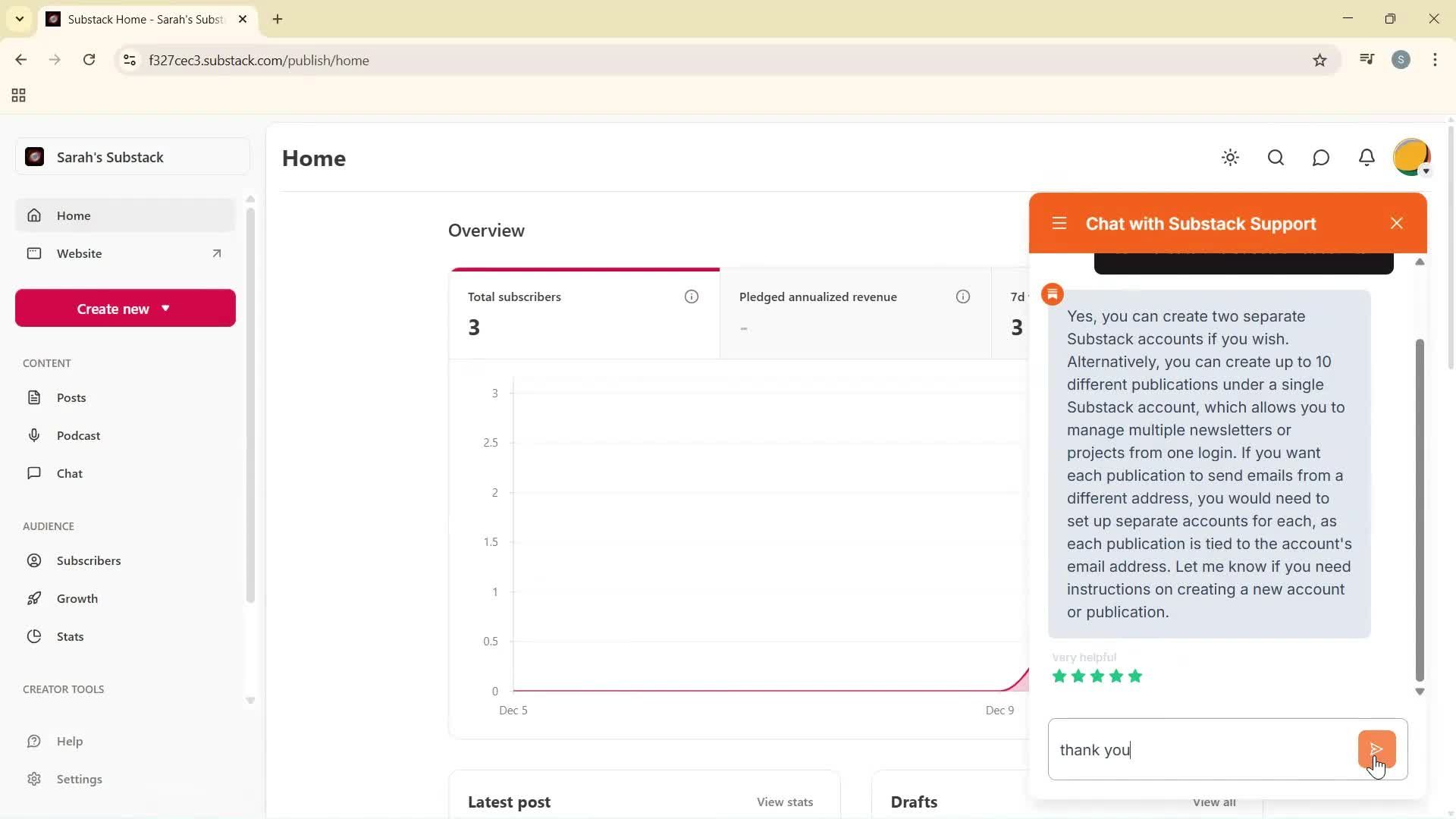 Help center screenshot