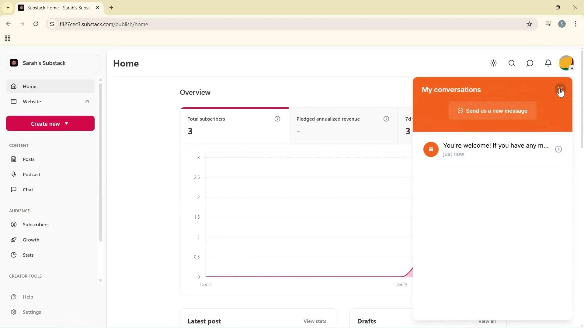 Help center screenshot