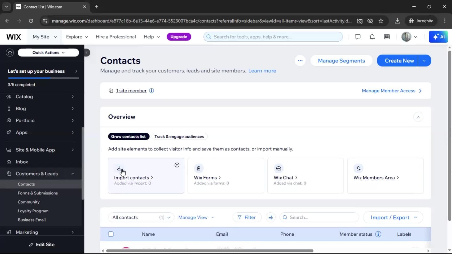 Importing data on Wix video thumbnail
