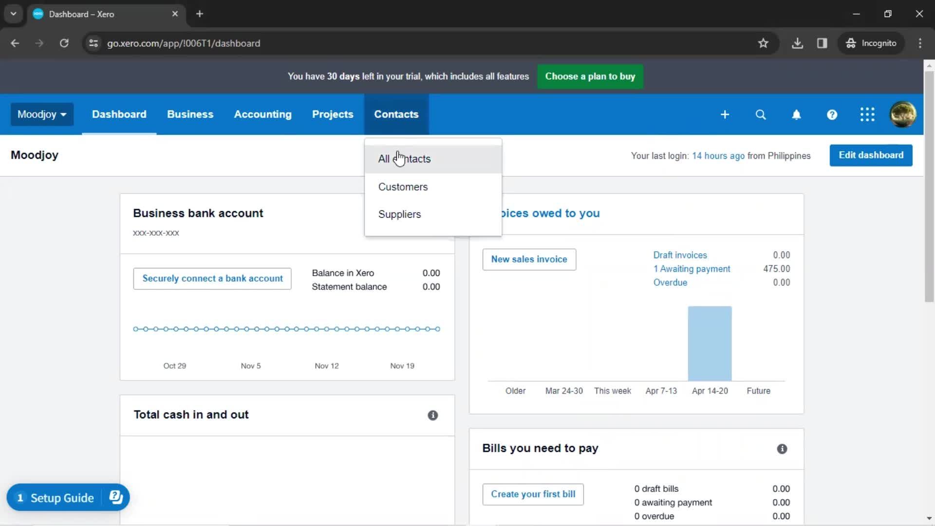 Importing contacts screenshot