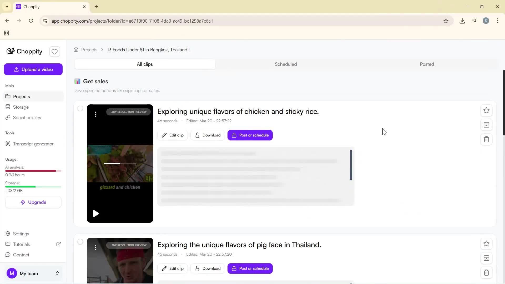 Importing screenshot