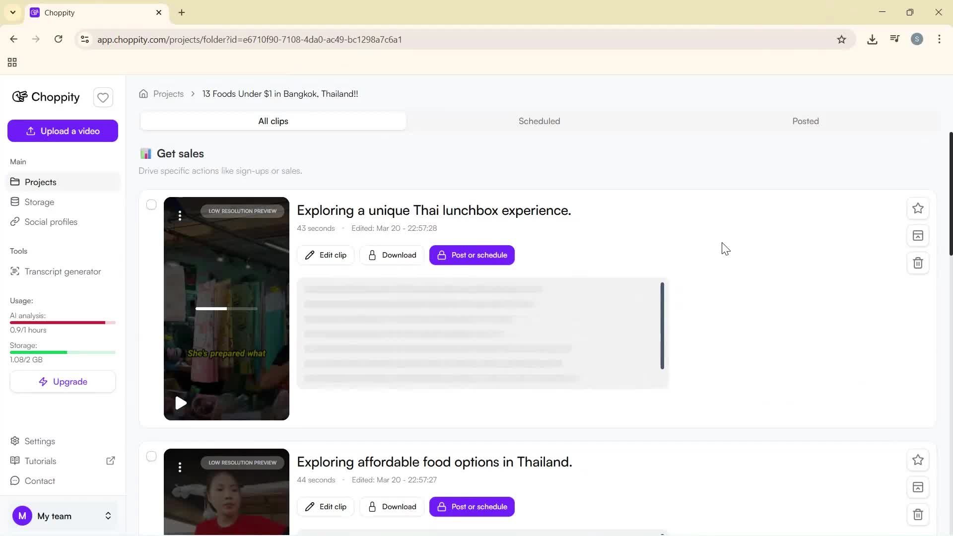 Importing screenshot
