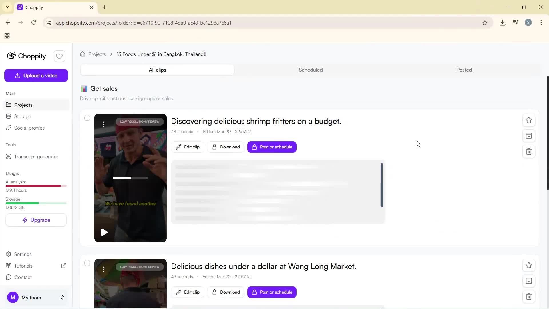Importing screenshot