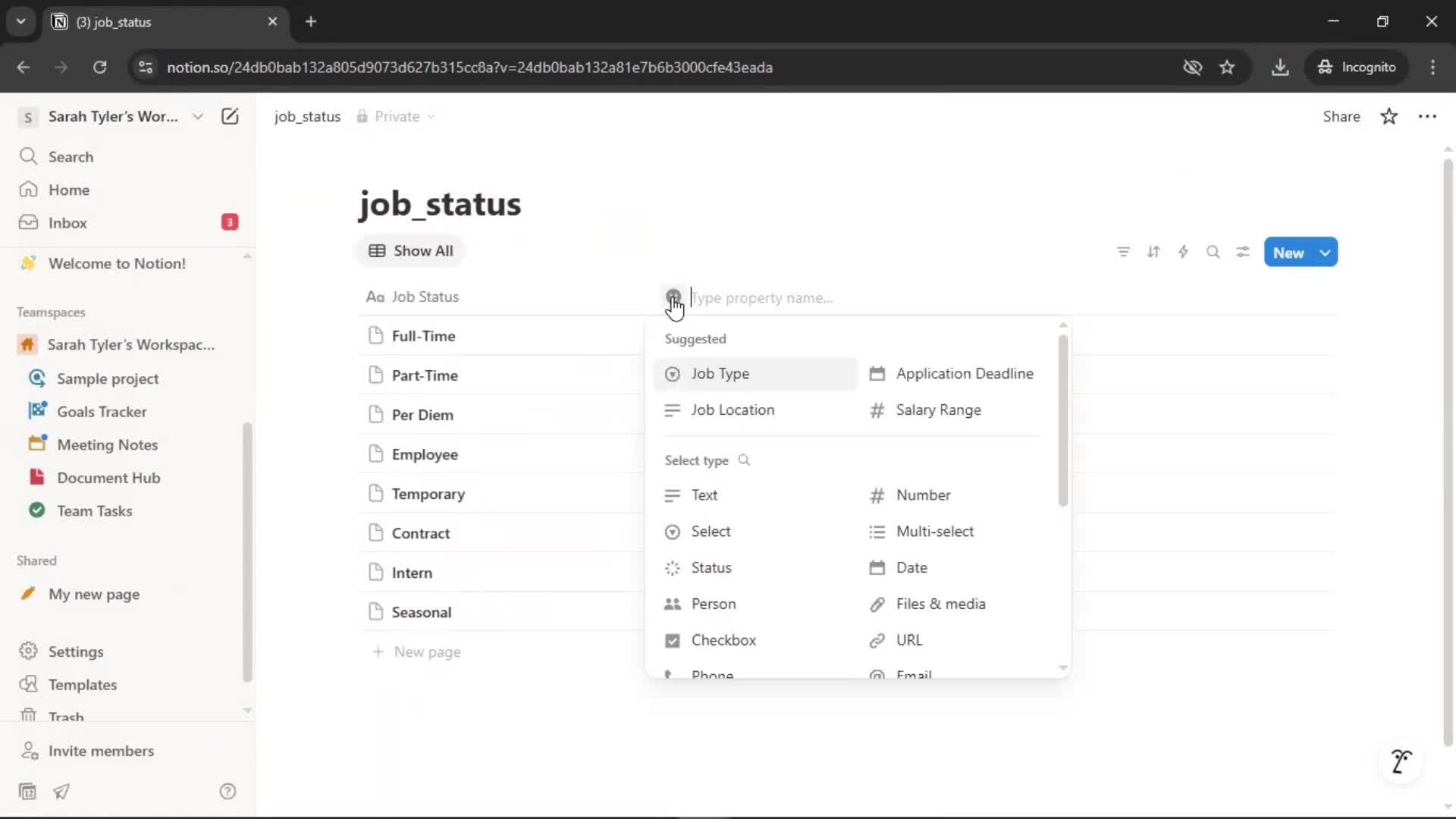 Importing screenshot